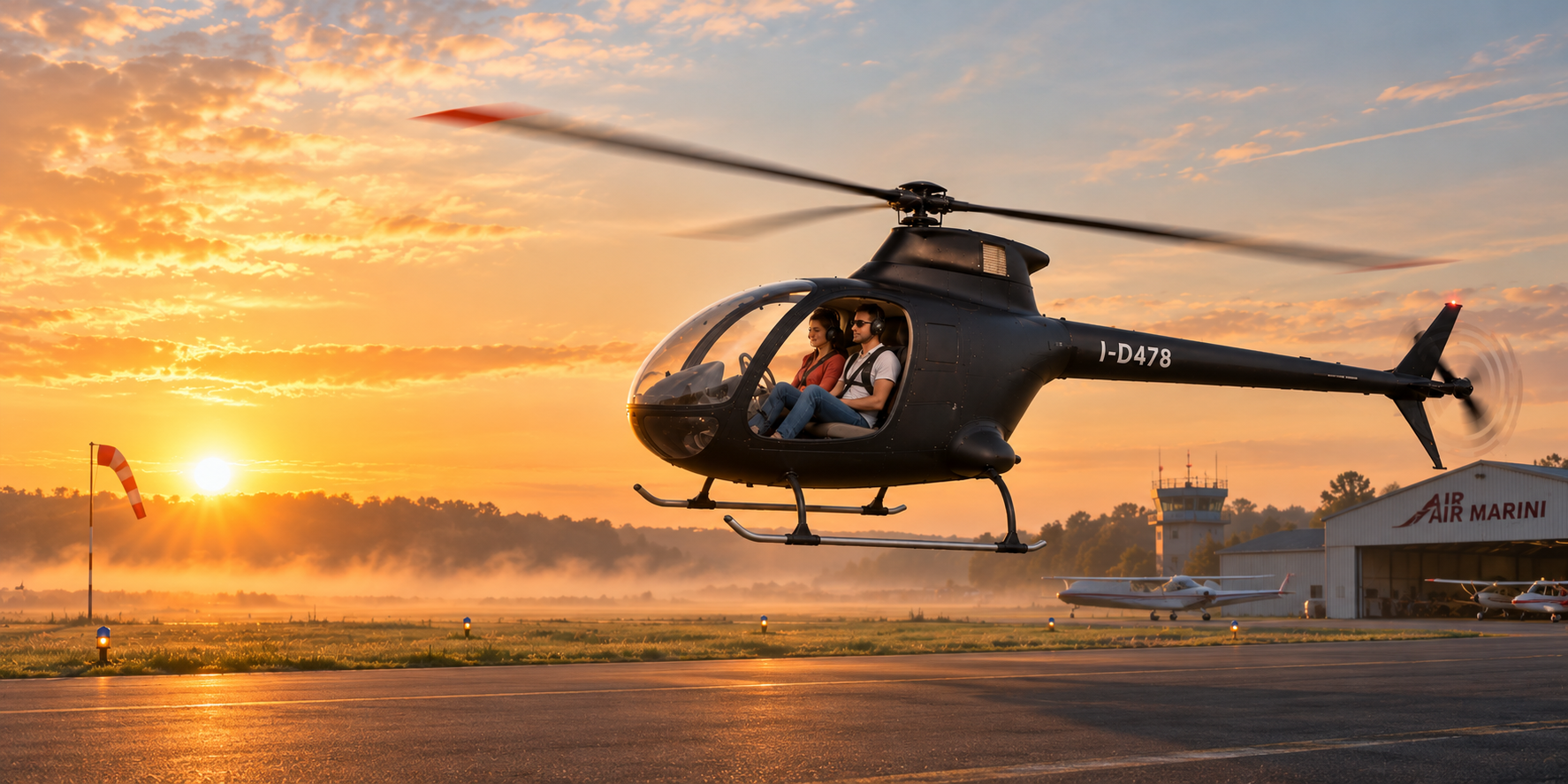 Trainingsflug mit UL Hubschrauber